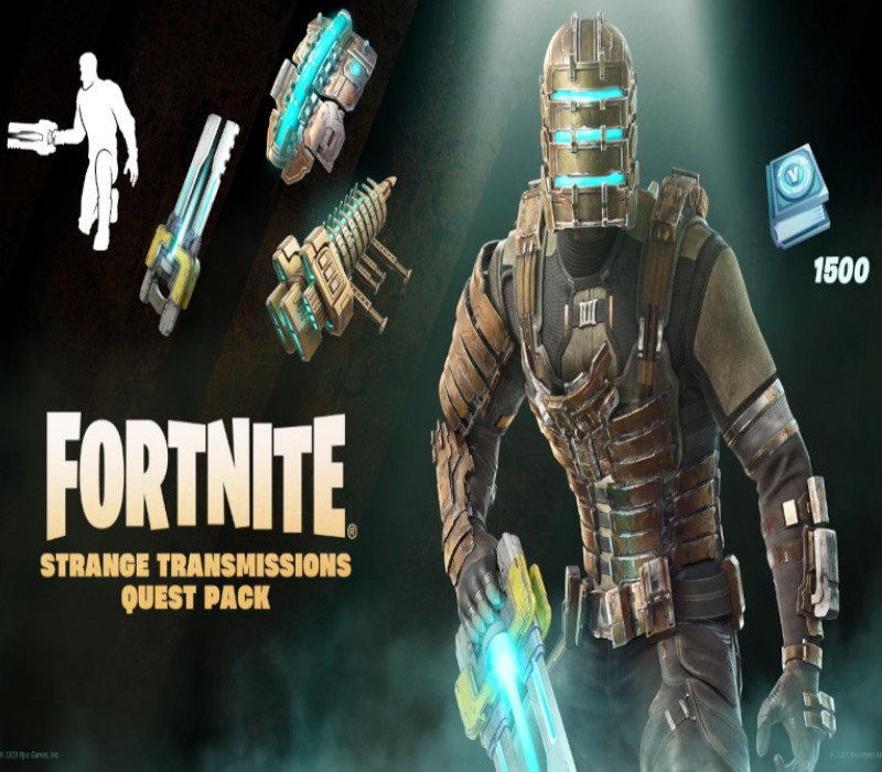Fortnite - Strange Transmissions Quest Pack + 1,500 V-Bucks Challenge DLC cover art