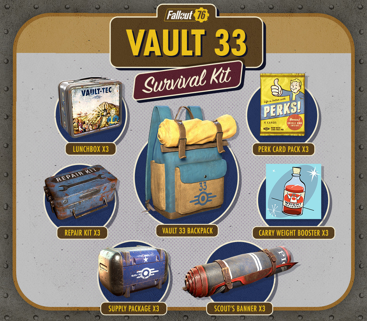 Fallout 76 - Vault 33 Survival Pack DLC cover art