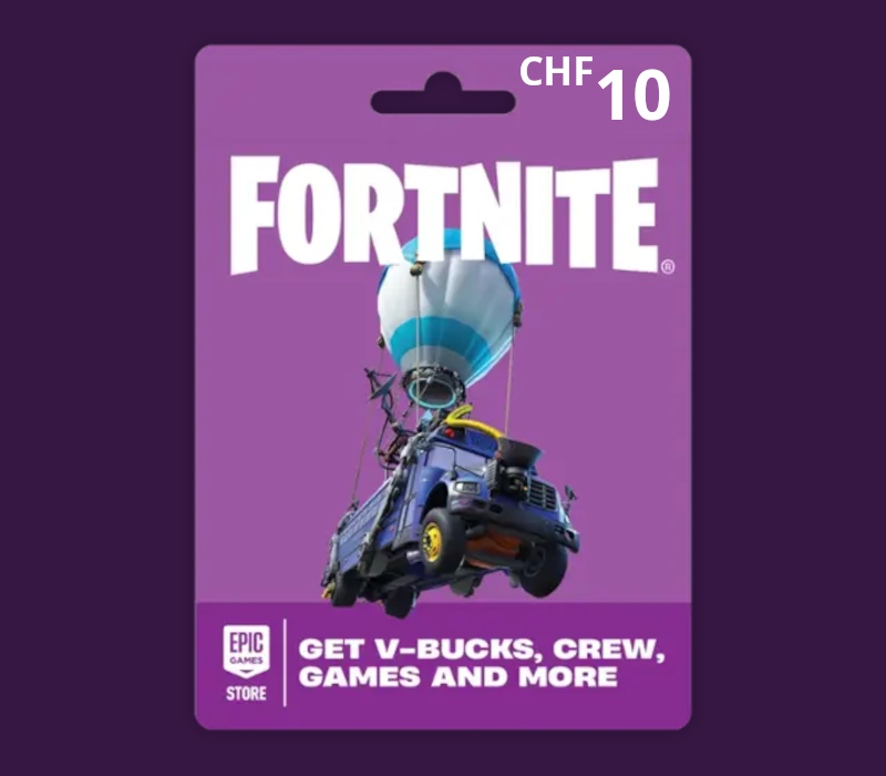 Fortnite CHF 10 PC Epic Games Gift Card CH cover art