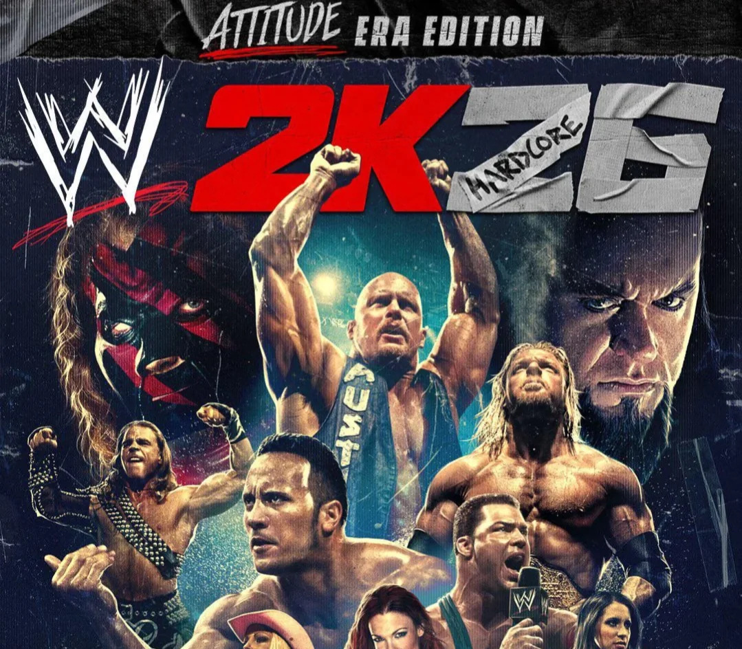 WWE 2k26 Attitude Era Edition EU/UK cover art