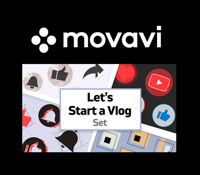 Movavi Slideshow Maker 8 Effects - Let's Start a Vlog Set cover art