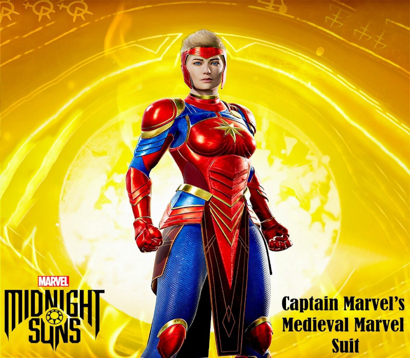 Marvel's Midnight Suns Medieval Captain Marvel Suit DLC cover art