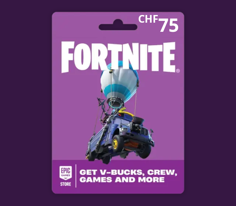 Fortnite CHF 75 PC Epic Games Gift Card CH cover art